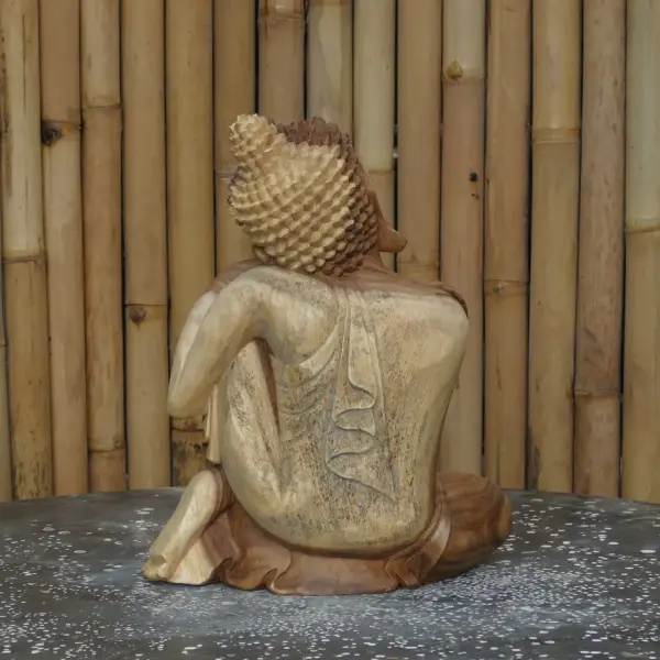 Product image 12 of the product “2 set buddha relax made from suar wood, 40cm Height ”